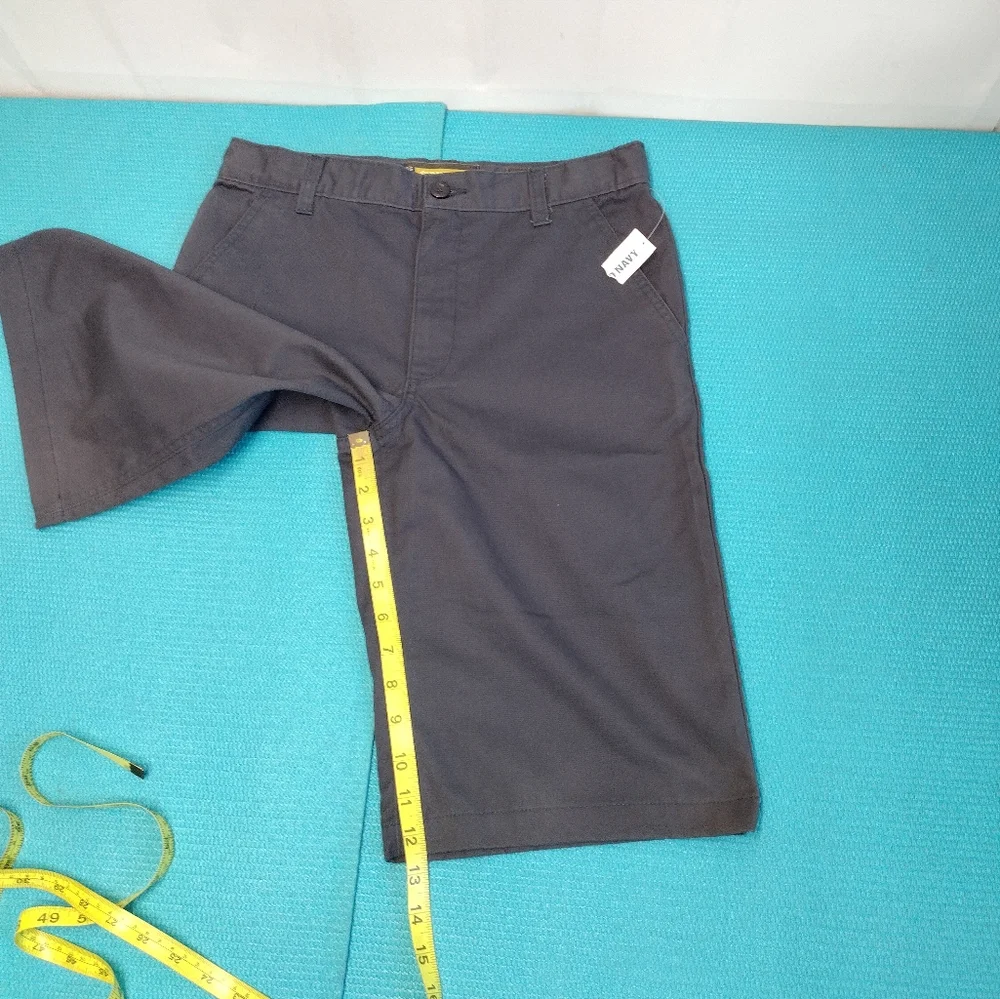 NEW Old Navy Youth Boys Chino Shorts Bermuda Navy Size 16